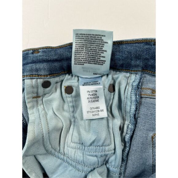 Agolde Sophie High Rise Medium Wash Distressed Skinny Jean w Stretch Size 30 EUC - Picture 8 of 9